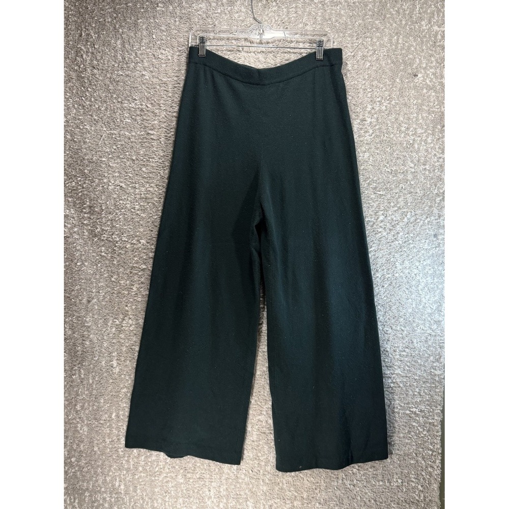 Cashmere Silk Wide Leg Pull On Pants Green Size 2 By A+ New York  (31X27)